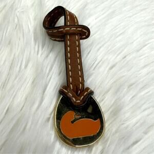 1" DOONEY & BOURKE Orange Duck Brown Bag Charm